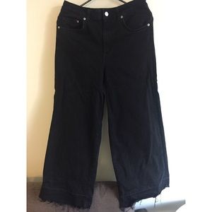 H&M cropped wide leg jeans